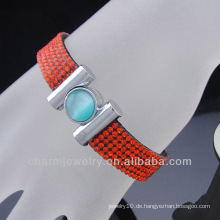 Magnet Gürtelschnalle 6 Zeilen Strass Leder Armbänder Slake Armband BCR-001